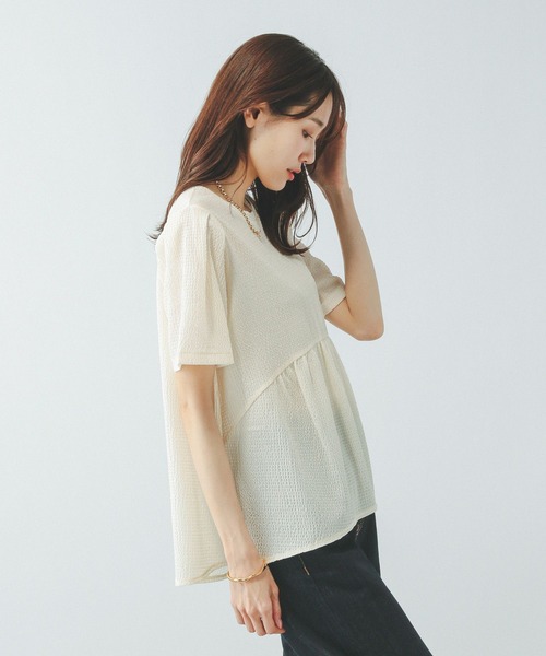 tシャツ ジャガードペプラムプルオーバー/311078 レディース | GLOBAL WORK | 16