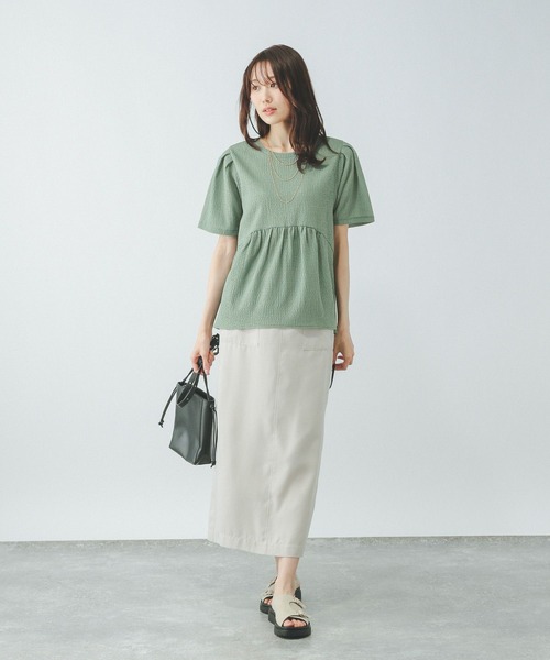 tシャツ ジャガードペプラムプルオーバー/311078 レディース | GLOBAL WORK | 17
