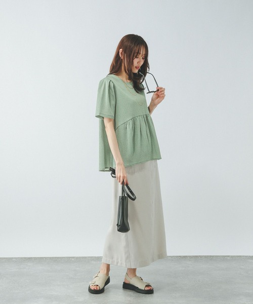 tシャツ ジャガードペプラムプルオーバー/311078 レディース | GLOBAL WORK | 18