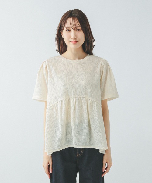 tシャツ ジャガードペプラムプルオーバー/311078 レディース | GLOBAL WORK | 21