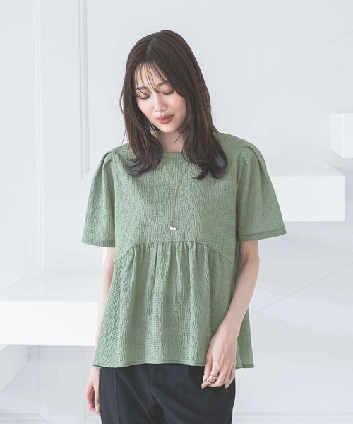 tシャツ ジャガードペプラムプルオーバー/311078 レディース | GLOBAL WORK | 08
