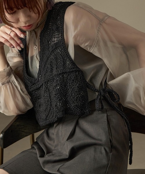Fashion Letter（ファッションレター） ベスト ジレ 夏 かぎ針編み