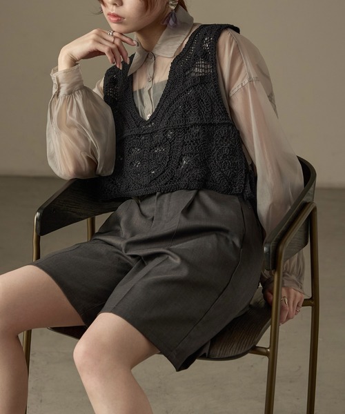 Fashion Letter（ファッションレター） ベスト ジレ 夏 かぎ針編み