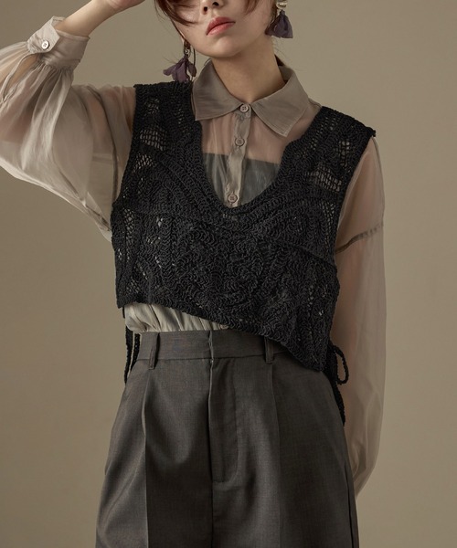 Fashion Letter（ファッションレター） ベスト ジレ 夏 かぎ針編み