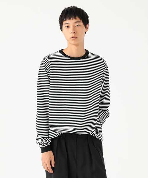 BEAMS（ビームス） tシャツ ベーシックフィット ボーダー ロング