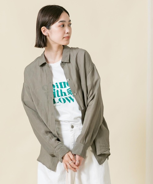 「Gready Brilliant」 「auief」半袖Tシャツ 38 チャコールグレー レディース