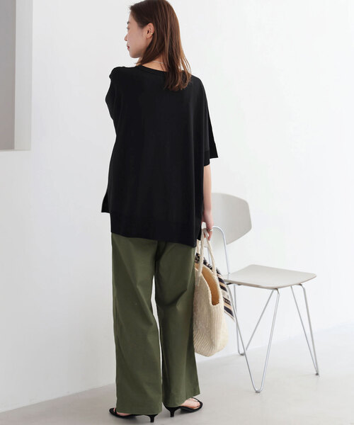 「JOURNAL STANDARD relume」 半袖ニット FREE ライトグレー レディース_画像5