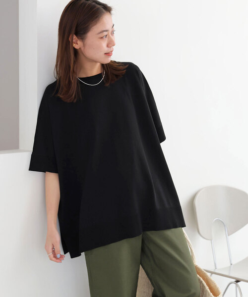 「JOURNAL STANDARD relume」 半袖ニット FREE ライトグレー レディース_画像7