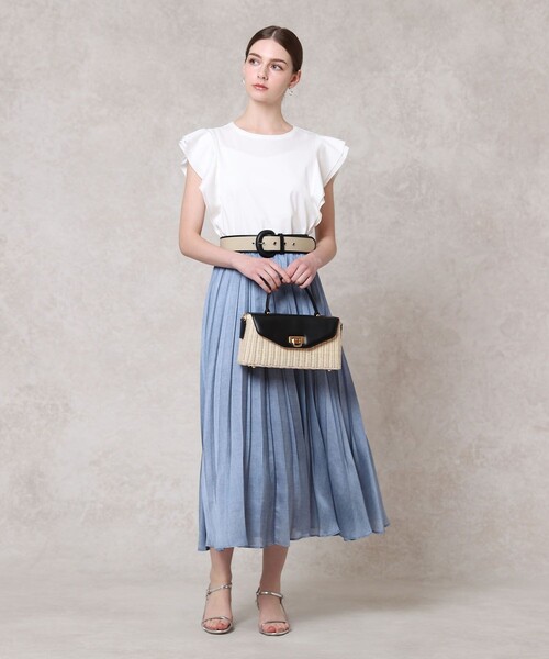 美品　ANAYI カットソー　フリル　アナイ　38 ANAYI（アナイ） tシャツ コットンスムースダブルフリルプルオーバー