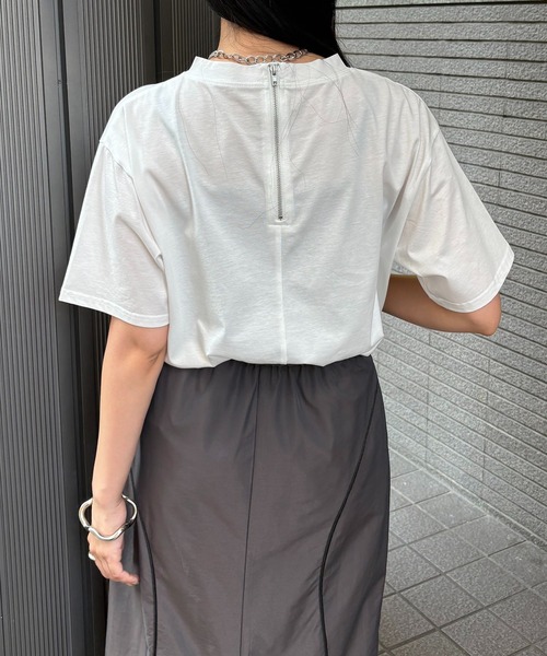 &g'aime tシャツ 「＆g'aime」箔プリントTシャツ Metal Foil