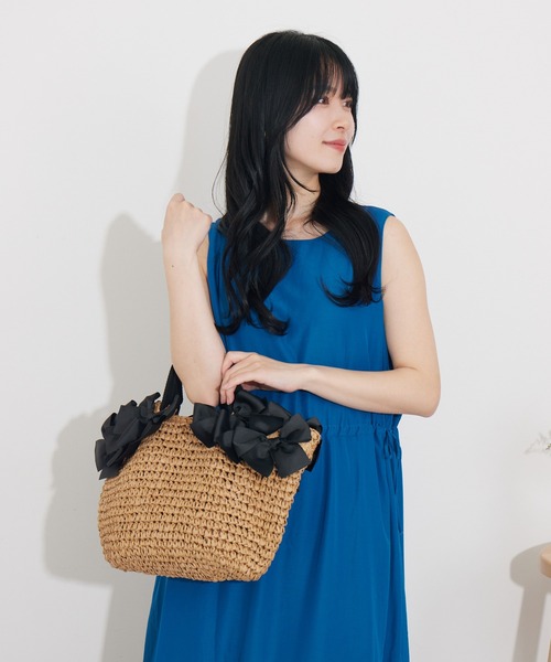 「KATHARINE ROSS」 かごバッグ MEDIUM ベージュ レディース_画像7