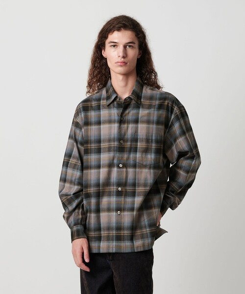 モンキータイム（monkey time）/ブラッシュド オンブレ チェック シャツ monkey time BEAUTY＆YOUTH UNITED ARROWS シャツ ブラッシュド