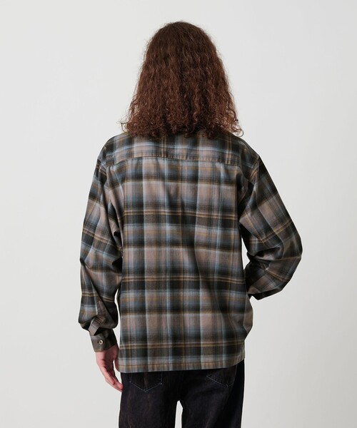 美品BEAUTY&YOUTH UNITED ARROWS オンブレチェックシャツ monkey time BEAUTY＆YOUTH UNITED ARROWS シャツ ブラッシュド