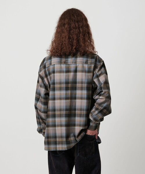 美品BEAUTY&YOUTH UNITED ARROWS オンブレチェックシャツ monkey time BEAUTY＆YOUTH UNITED ARROWS シャツ ブラッシュド