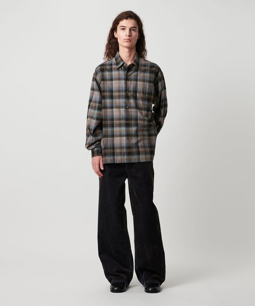 美品BEAUTY&YOUTH UNITED ARROWS オンブレチェックシャツ monkey time BEAUTY＆YOUTH UNITED ARROWS シャツ ブラッシュド