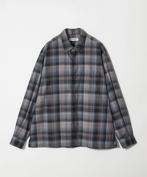 美品BEAUTY&YOUTH UNITED ARROWS オンブレチェックシャツ monkey time BEAUTY＆YOUTH UNITED ARROWS シャツ ブラッシュド