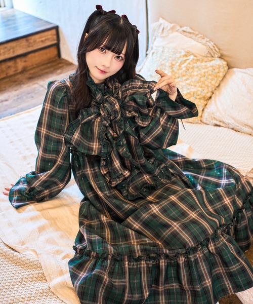 バーバリー✨チェック　綿　ワンピース　プリーツ　38 M ボタン レトロ　y2k バーバリー✨チェック 綿 ワンピース プリーツ 38 M ボタン