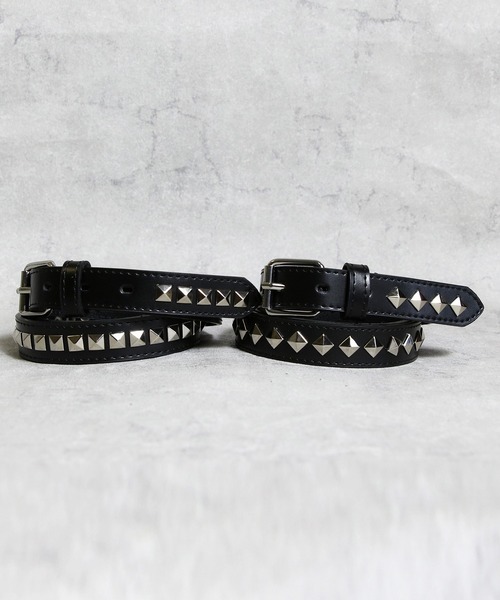 Beautiful Harmony ベルト 25mm ピラミッドスタッズベルト メンズ