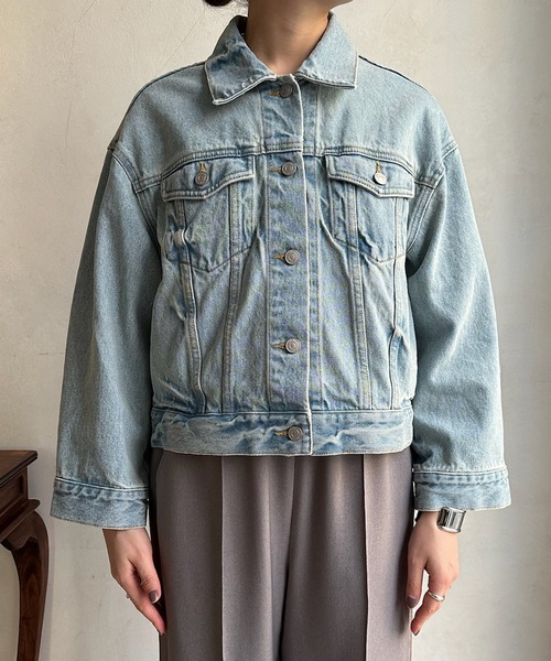 DouDou（ドゥドゥ） デニムジャケット FREE スカイブルー レディース