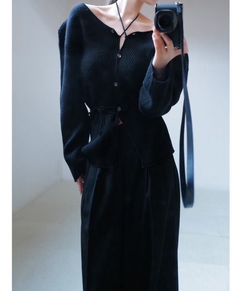 celon ニット セーター halter neck v rib knit レディース : ZOZOTOWN