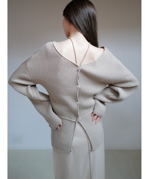 celon ニット セーター halter neck v rib knit レディース : ZOZOTOWN