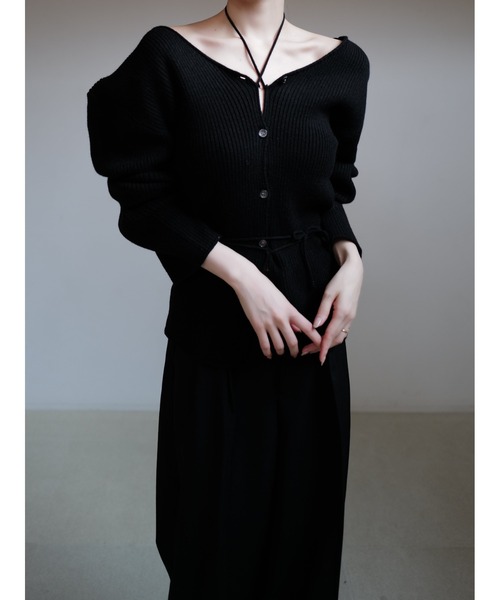 celon ニット セーター halter neck v rib knit レディース : ZOZOTOWN