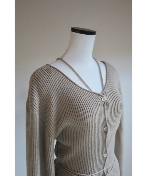 celon ニット セーター halter neck v rib knit レディース : ZOZOTOWN