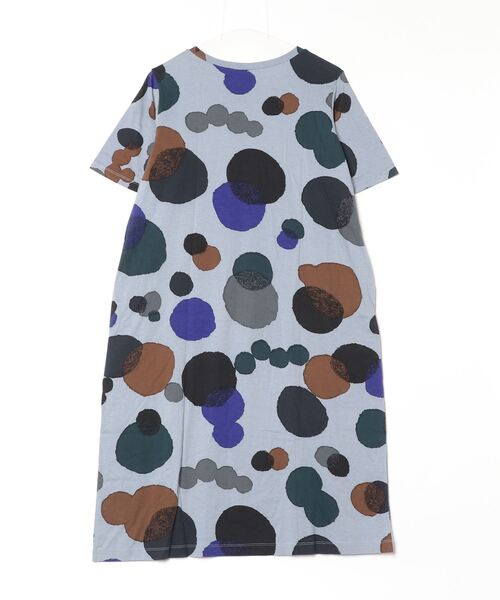 minä perhonen 半袖ワンピース mina perhonen 「mina perhonen」 半袖ワンピース 40 ブルー