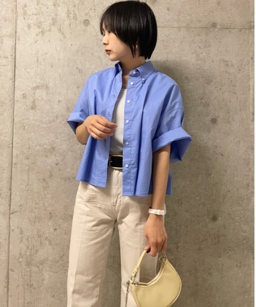 「Mila Owen」 半袖シャツ FREE ホワイト レディース_画像4