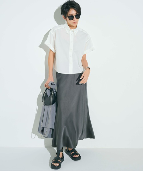 「Mila Owen」 半袖シャツ FREE ホワイト レディース_画像9