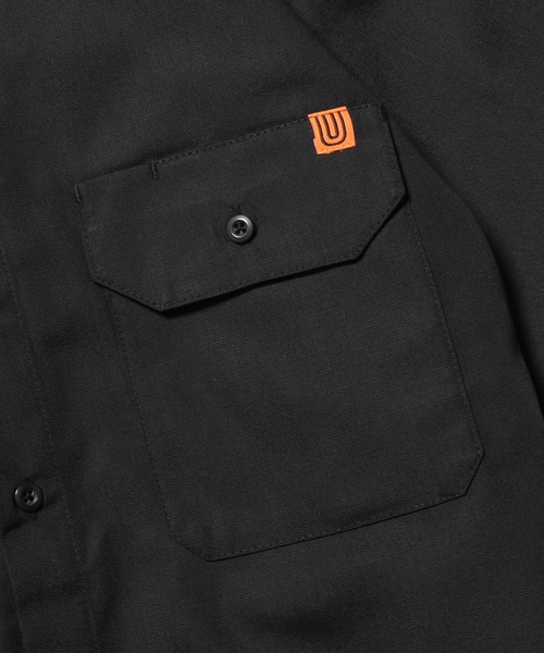 「UNIVERSAL OVERALL」 半袖シャツ M ライトベージュ メンズ_画像7