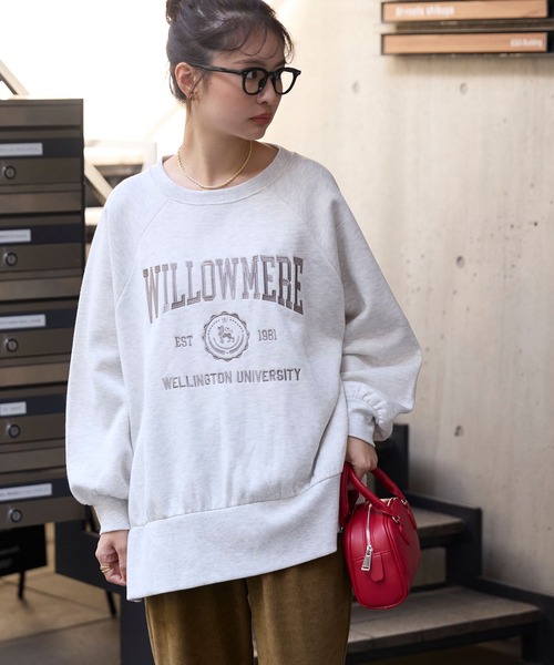 MONO-MART（モノマート） トレーナー スウェット カレッジロゴ刺繍