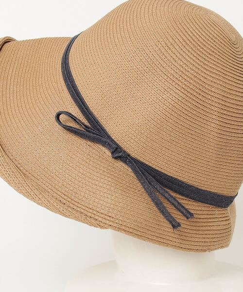 「Little＆More」 ストローハット M カーキ レディース_画像3