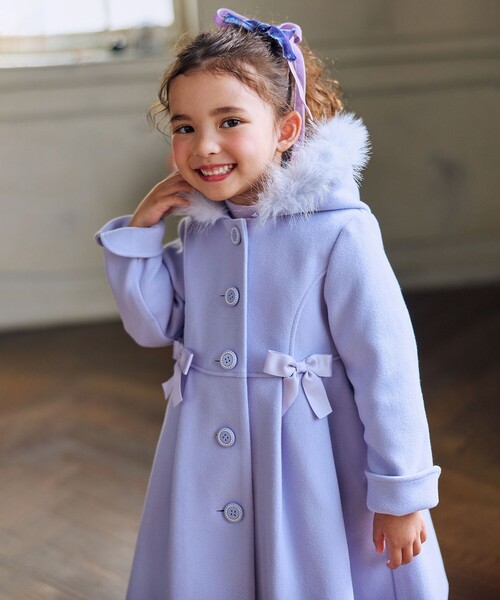 ANY（エニィ） コート アウター 「フード取り外し可能」ウールライク