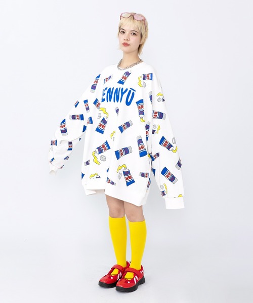 PUNYUS（プニュズ） トレーナー スウェット 「新サイズ」フード総柄