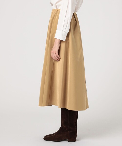 MACPHEE ダブルサテン タックギャザーフレアスカート MACPHEE（マカフィー） スカート ダブルサテン タックギャザーフレア