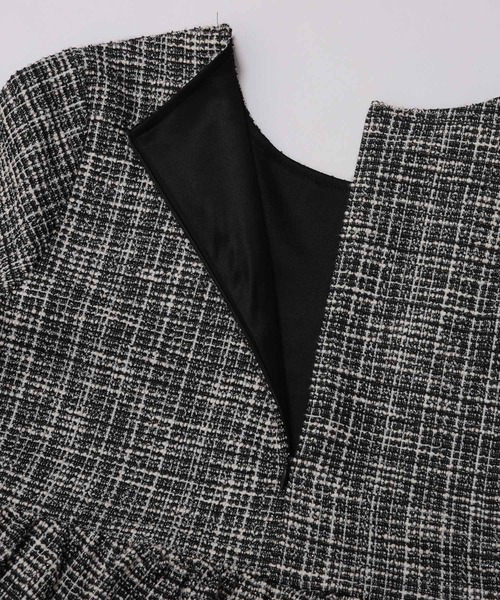 Fit more（フィットモア） ラメツイードティアードトップス レディース