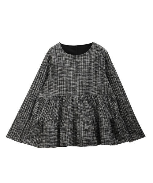 Fit more（フィットモア） ラメツイードティアードトップス レディース