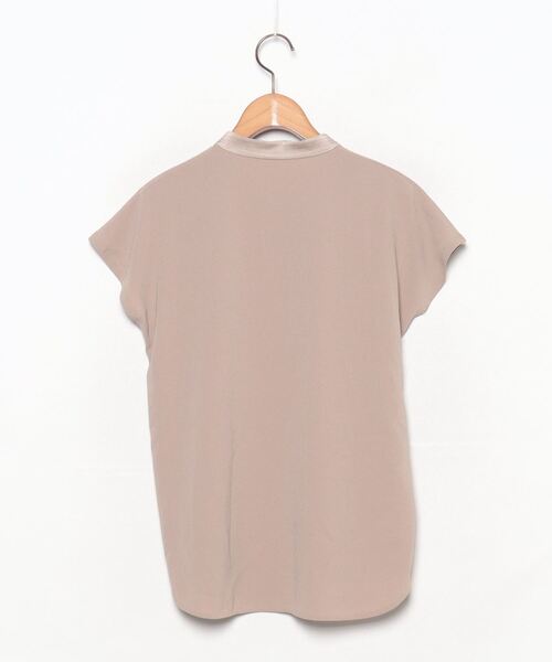 「Demi-Luxe BEAMS」 半袖ブラウス 36 ベージュ レディース_画像2