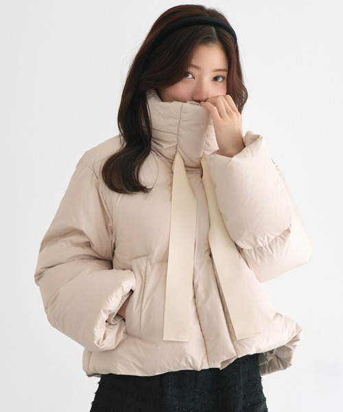 ルイルエブティック ショート ダウンコート M アイボリー ボリューム DMW ルイルエブティック ショート ダウンコート M アイボリー ボリューム DMW