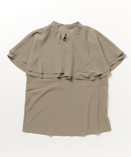 「terrace」 半袖ブラウス MEDIUM カーキ レディース_画像2