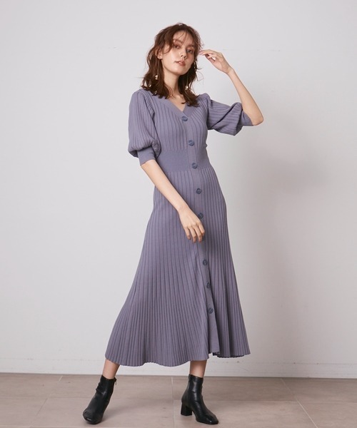 「SNIDEL」 半袖ワンピース ONE SIZE ブラック レディース_画像2