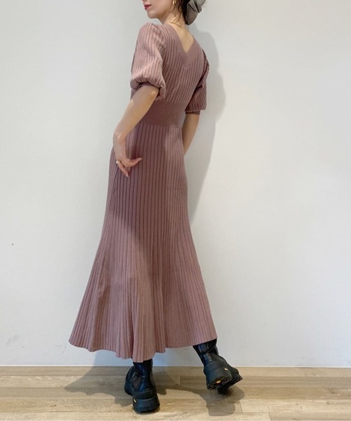 「SNIDEL」 半袖ワンピース ONE SIZE ブラック レディース_画像7