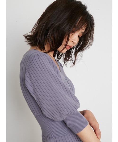 「SNIDEL」 半袖ワンピース ONE SIZE ブラック レディース_画像8