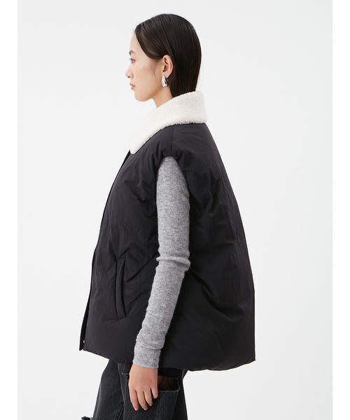 Mila Owen（ミラオーウェン） ダウンベスト ベスト ボア衿リサイクル