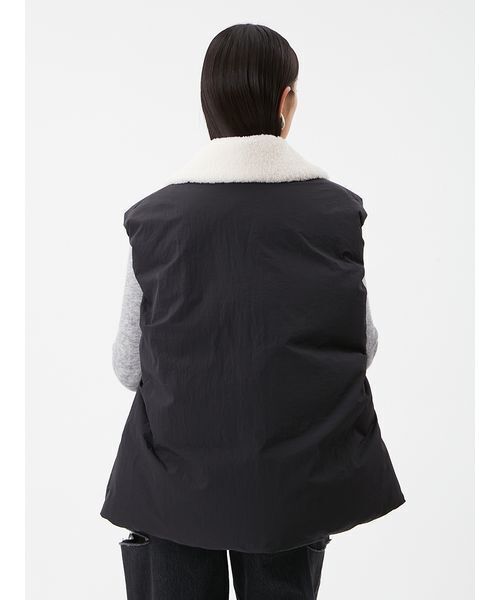 Mila Owen（ミラオーウェン） ダウンベスト ベスト ボア衿リサイクル