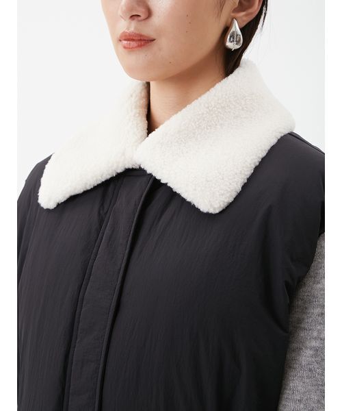 Mila Owen（ミラオーウェン） ダウンベスト ベスト ボア衿リサイクル