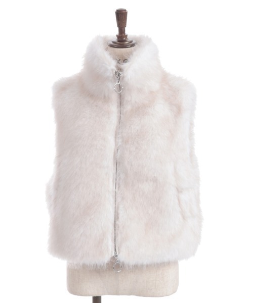 axes femme（アクシーズ ファム） ベスト ジレ ミックスファーベスト