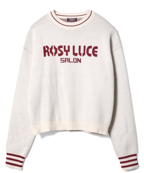 トップス Rosy luce LINE LOGO KNIT ROSY LUCE（ロージールーチェ） ニット セーター ラインロゴニット