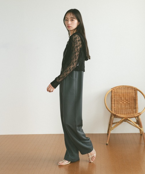 「VANNIE U」 ジップアップパーカー FREE ブラック レディース_画像5